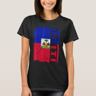 T-shirt Drapeau Haïtien Vintage Fierté D'Haïti Racines Pat