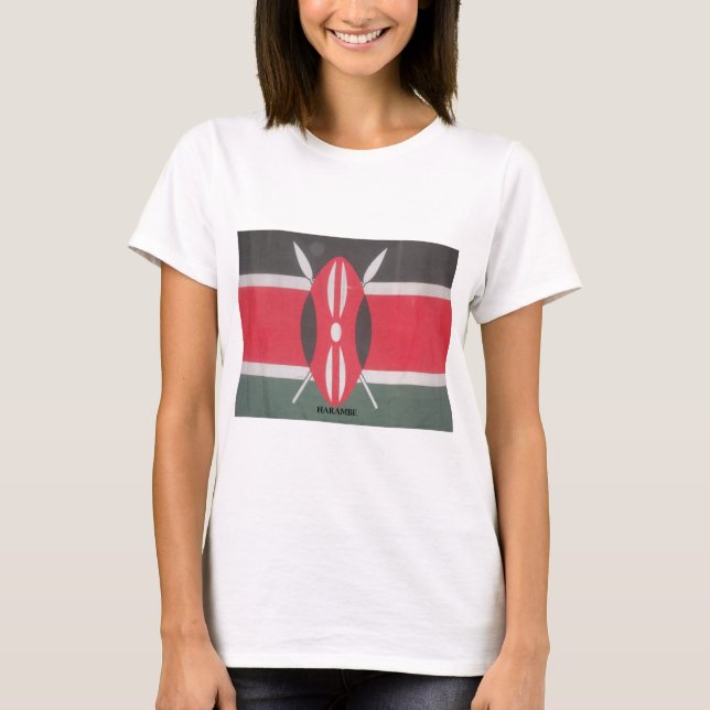T-shirt Drapeau Harambe vintage Kenya (Devant)