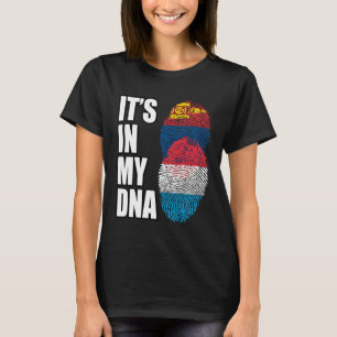 T-shirt Drapeau Héritage De L'ADN Mélangé Luxembourgeois E
