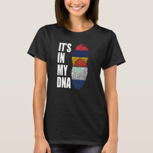 T-shirt Drapeau Héritage De L'ADN Mélangé Néerlandais Et M