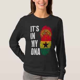 T-shirt Drapeau Héritage De Mix D'Adn Du Ghana Et Du Kirgh