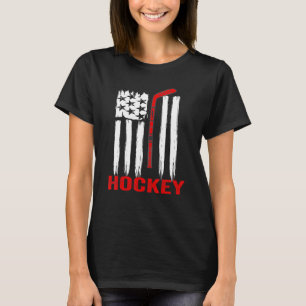 T-shirt Drapeau Hockey Américain Usa Patriotique Hommes
