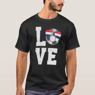 T-shirt Drapeau hollandais Pays-Bas Soccer Love