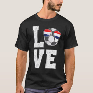 T-shirt Drapeau hollandais Pays-Bas Soccer Love