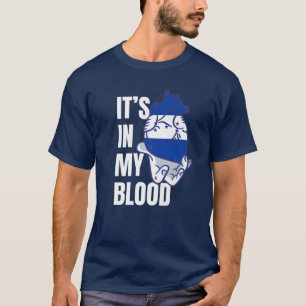 T-shirt Drapeau hondurien Coeur Sang Veines Main Honduras