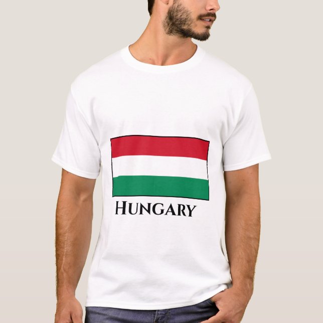 T-shirt Drapeau hongrois (Devant)