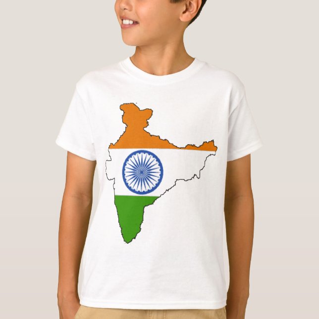 T-shirt Drapeau Inde (Devant)