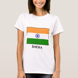 T-shirt Drapeau indien