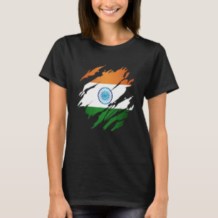 T-shirt Drapeau indien