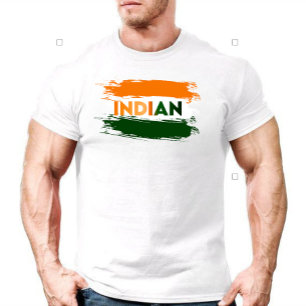 T-shirt Drapeau indien