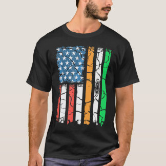 T-shirt Drapeau Indien Américain Patriote Inde