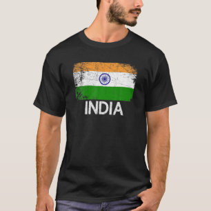 T-shirt Drapeau indien   Cadeau Vintage Fabriqué En Inde