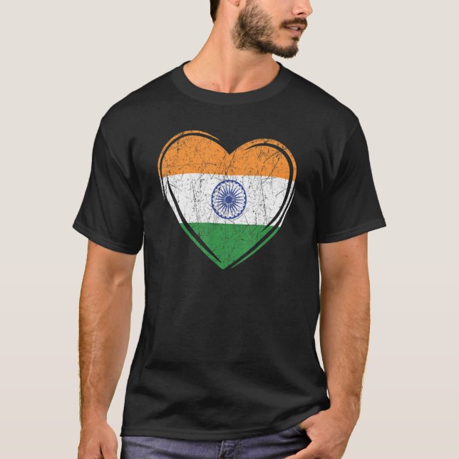 T-shirt Drapeau indien Hindustani 2 (Devant)