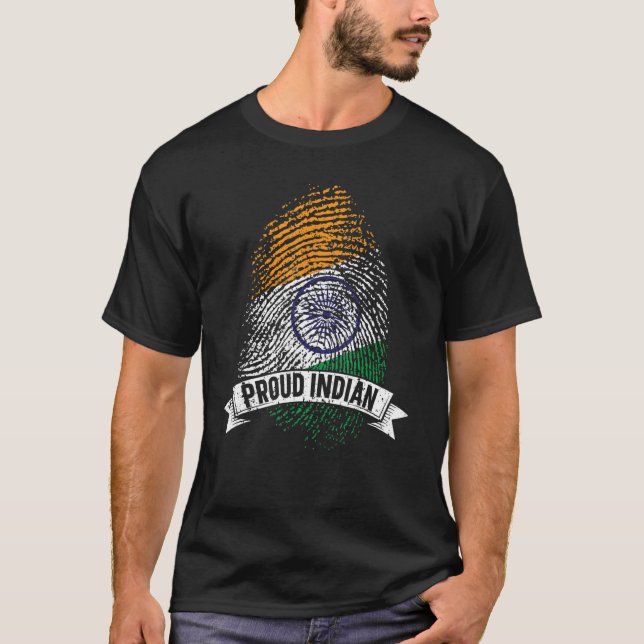 T-shirt Drapeau indien Hindustani 7 (Devant)