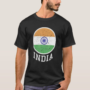 T-shirt Drapeau Indien Tricolor Avec Ashoka Chakra Desi In
