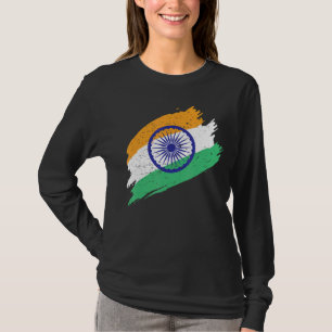 T-shirt Drapeau Indien Tricolor Avec Ashoka Chakra Desi In