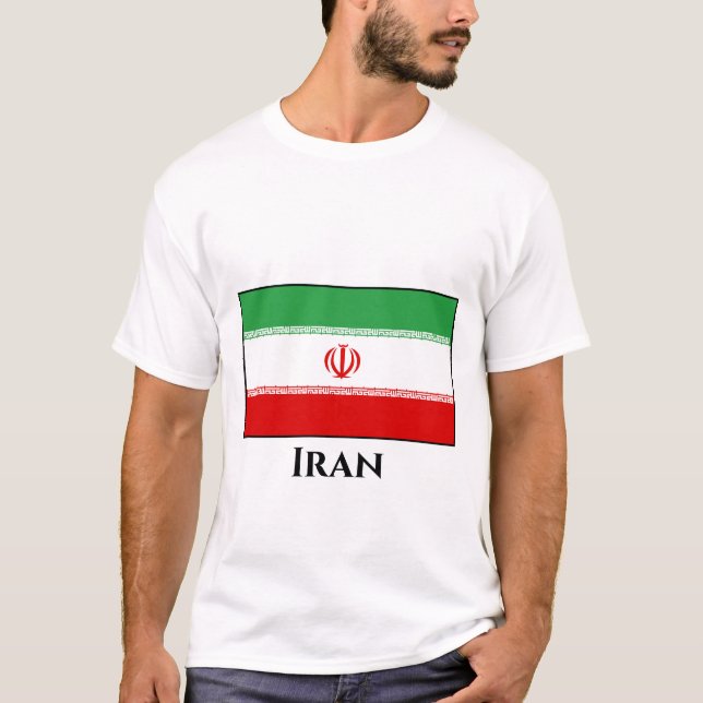 T-shirt Drapeau Iran (Iran) (Devant)