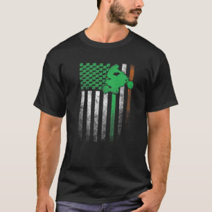 T-shirt Drapeau irlandais américain Four Wheeler ATV St. P