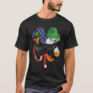 T-shirt Drapeau irlandais américain Gordon Setter