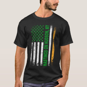 T-shirt Drapeau Irlandais Américain HASTINGS ON HUDSON, NY