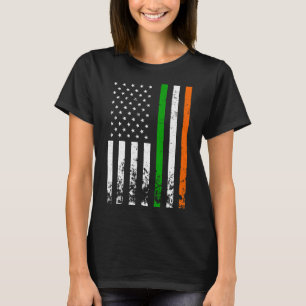 T-shirt Drapeau irlandais américain Irlande JOUR DE LA SAI