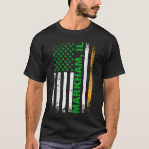 T-shirt Drapeau irlandais américain Markham, IL