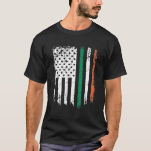 T-shirt Drapeau irlandais américain Vintage Saint Patrick'