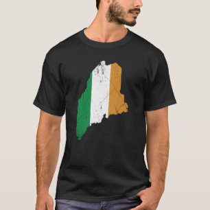 T-shirt Drapeau irlandais au-dessus du Maine