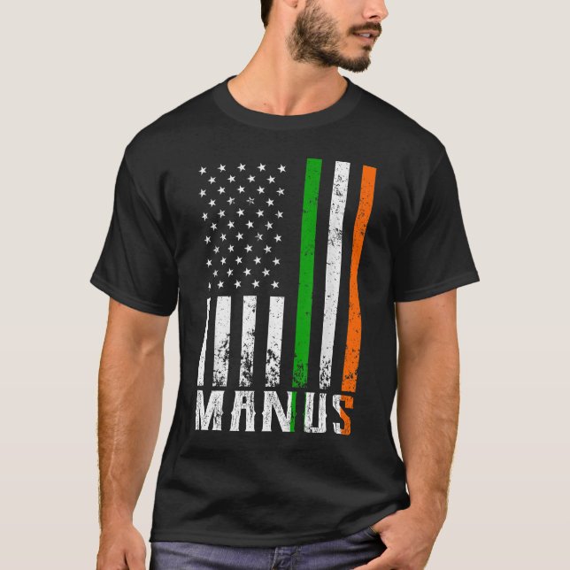 T-shirt Drapeau irlandais de la famille MANUS Drapeau irla (Devant)