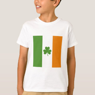 T-shirt Drapeau irlandais de la Saint Patrick avec Shamroc