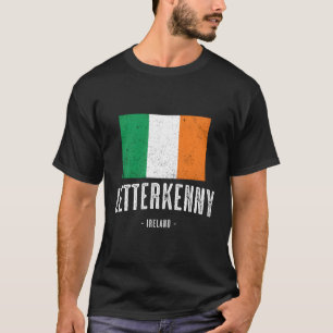 T-shirt Drapeau Irlandais De La Ville De Letterkenny