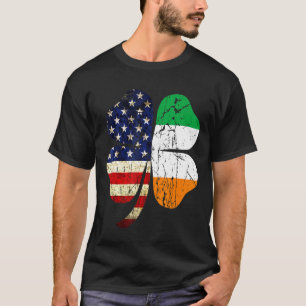 T-shirt Drapeau irlandais Distorti Américain Irlande Drape