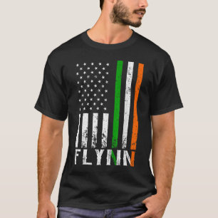 T-shirt Drapeau irlandais FLYNN Family American Flag Irlan