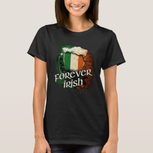 T-shirt Drapeau Irlandais Formant Mug De Bière