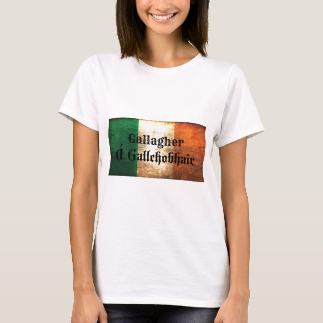 T-shirt Drapeau irlandais Gallagher (Devant)
