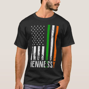 T-shirt Drapeau irlandais HENNESSY Family American Flag Ir