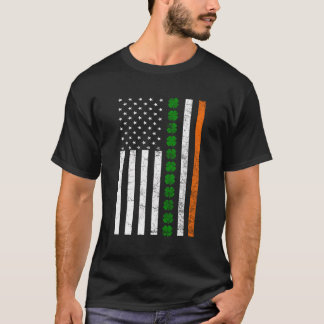 T-shirt Drapeau irlandais irlandais Irlande Shamro