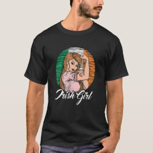 T-shirt Drapeau Irlandais Irlande Fille Irlandaise