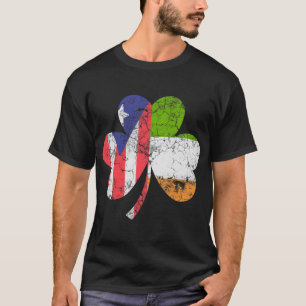 T-shirt Drapeau irlandais Porto Rico Irlande Shamrock St.