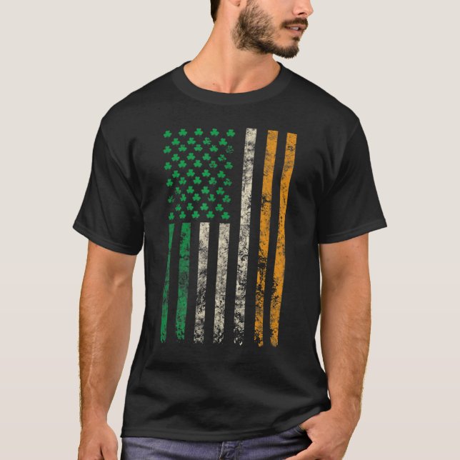 T-shirt Drapeau irlandais Shamrock Drapeau irlandais Homme (Devant)