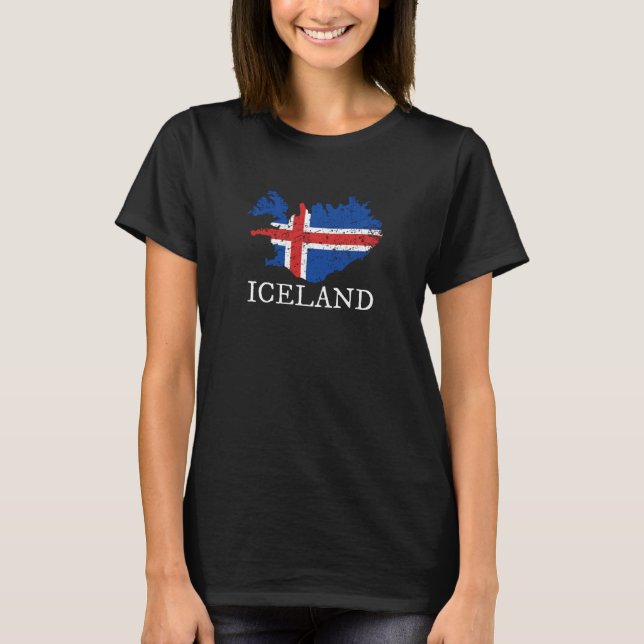 T-shirt Drapeau Islande (Devant)