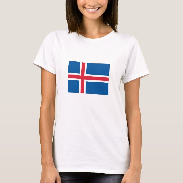 T-shirt Drapeau Islande (Devant)