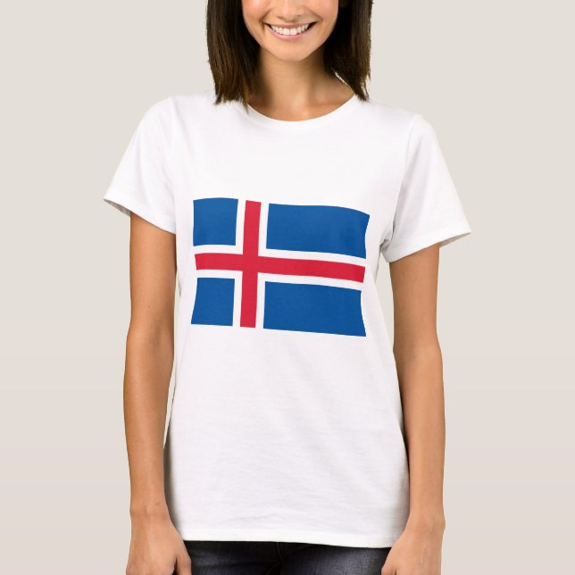 T-shirt Drapeau Islande (Devant)