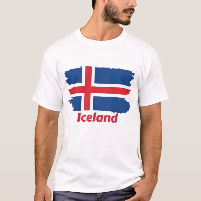 T-shirt Drapeau Islande (Devant)