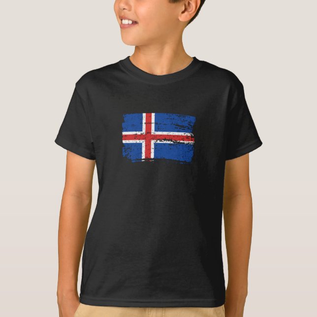 T-shirt Drapeau Islande (Devant)