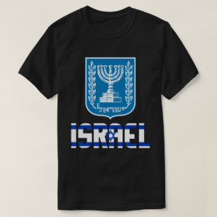T-shirt Drapeau Israël et blason Patriotique