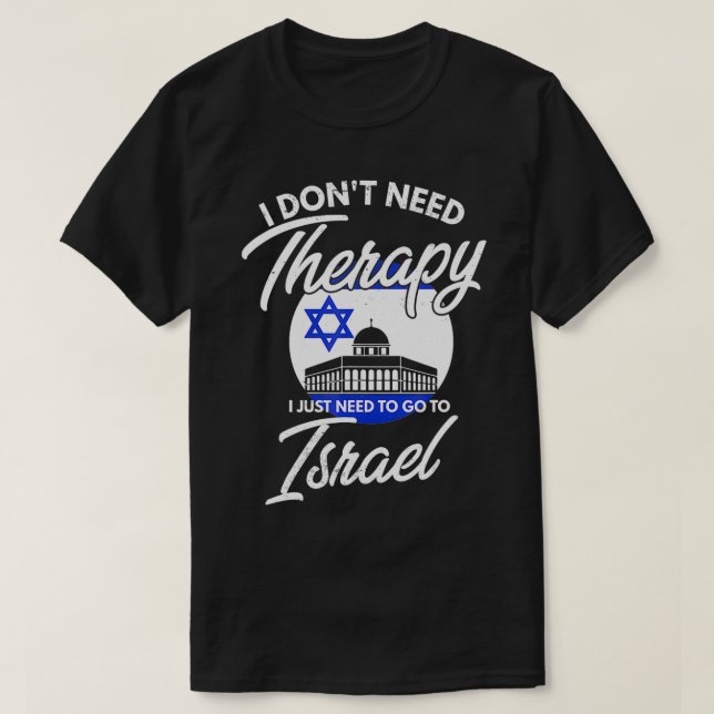 T-shirt Drapeau israélien I Israël Drapeau I Don de vacanc (Design devant)