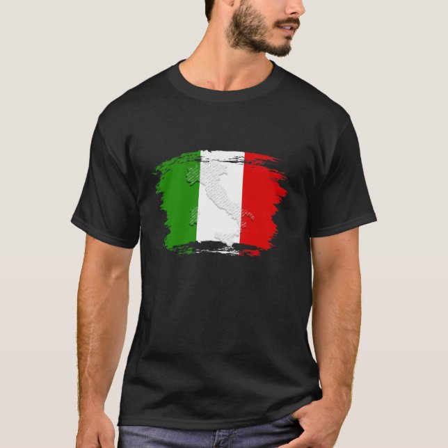 T-Shirt drapeau italien (Devant)