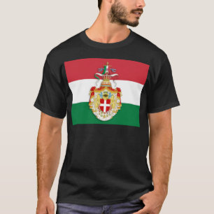 T-shirt Drapeau italien avec insigne du Royaume d'Italie