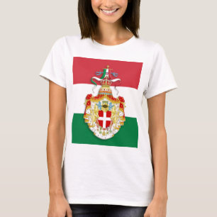 T-shirt Drapeau italien avec insigne du Royaume d'Italie